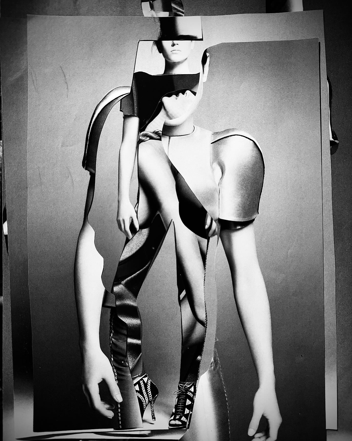 Physical collage, layered paper