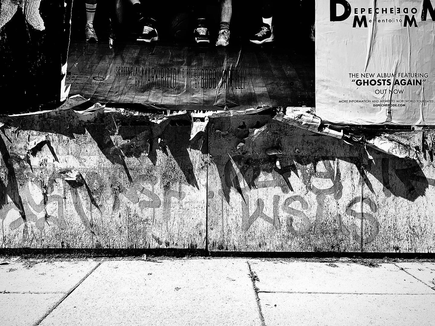 Depeche Mode torn poster wall